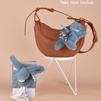 Duo Maman & Bébé - Porte-clés et Peluche lapin bleu - Lapin DOUDOU®