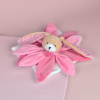 Coffret Doudou lapin pétales Collector rose - 28 cm