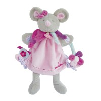Marionnette à main Souris Pearly rose - 28 cm