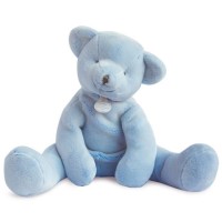 Peluche ours bleu - 35 cm