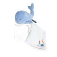 Baleine doudou bebe bleue - 15 cm