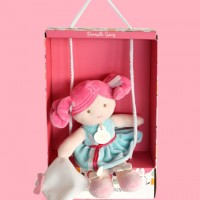 Poupée en tissu rose - Chloé- 21cm