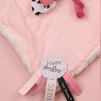 DC3744 21.jpg Zoom Doudou carré  Lapin rose - Happy Blush - 25 cm