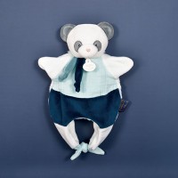 Doudou Panda marionnette - Petit sac - Amusette  3 EN 1