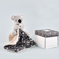 Doudou Koala gris avec mouchoir - BOH'AIME - 12 cm