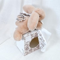 Lapin DOUDOU® - Peluche Lapin beige - Avec Boite