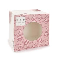 Lapin DOUDOU® - Peluche Lapin rose - Boite