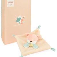 Mini Doudou renard plat orange - 19 cm