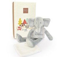 Doudou Elephant gris avec mouchoir - Sweety - 25 cm - DC4188-1.jpg