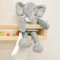 Doudou Elephant gris avec mouchoir - Sweety - 25 cm