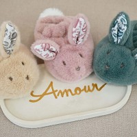 coffret-lapindoudou-chaussons-rose-beige-vert-sauge