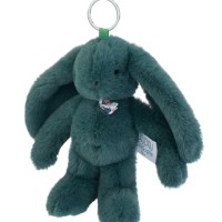 Porte clé en peluche Lapin Vert - 18 cm - Lapin Fleurette- dc4295-1.jpg