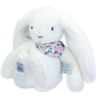 Peluche lapin blanc 25 cm - Lapin Fleurette- DC4296-8.jpg