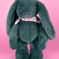 Peluche lapin Vert 35 cm - Lapin Fleurette- DC4305.jpg