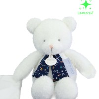 Peluche ours luminescent avec mouchoir  - 28 cm - Clair de Lune- DC4318.jpg