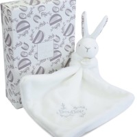 Lapin DOUDOU® - Doudou  Lapin mouchoir- 10 cm - Blanc