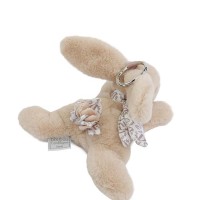 Lapin DOUDOU® - Porte-clé Peluche Lapin beige - Vue de dos