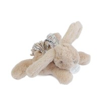 Lapin DOUDOU® - Porte-clé Peluche Lapin beige - Vue de face