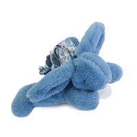 Lapin DOUDOU® - Porte-clé Peluche Lapin bleu - Vue de face