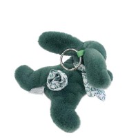 Lapin DOUDOU® - Porte-clé Peluche Lapin vert - Vue de dos