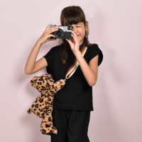 Sac bandouliere - Ours en peluche Léopard - 30 cm