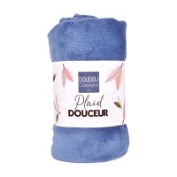 Plaid douceur  70*100cm - Bleu
