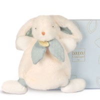 Doudou Lapin Bonbon Bleu gris - 25 cm