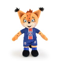 Peluche officielle PSG - Mascotte Germain Le Lynx - 35 cm