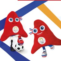 Duo de peluches mascottes Olympique et mascotte Paralympique JO paris 2024 - 23 CM