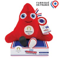 Peluche Mascotte Officielle Jeux Paralympiques Paris 2024 - Fabriquée en France - 33 cm