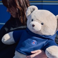 Peluche officielle Ours PSG capuche - 85 cm