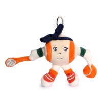 Porte-clés peluche Roland-Garros – Madame Balle blanche –12 cm