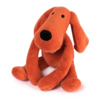 Chien peluche Roland-Garros orange fabriqué en France LI4609