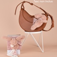 Duo Maman & Bébé - Porte-clés et Peluche lapin rose - Lapin DOUDOU®