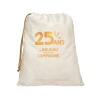 Doudou Fleur Collector Jaune/Orange- 25 cm - Réédition limitée et numérotée - tote bag doré 25 ans