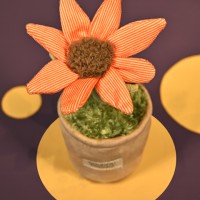 Peluche fleur - 9 cm - Botanique - Orange