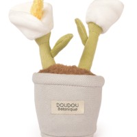 Peluche fleur - 9 cm - Botanique - Blanc