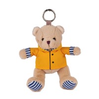 Peluche porte-clé Ours Marin avec ciret jaune - 15 cm