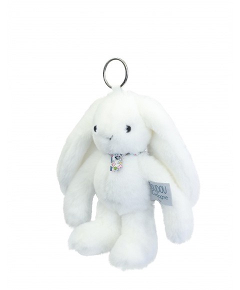 LAPIN FLEURETTE Porte clés  Blanc DC4295