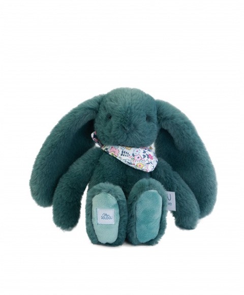 Peluche lapin vert 25 cm - Lapin Fleurette