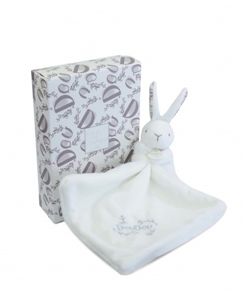 Lapin DOUDOU® - Lapin avec doudou - 10cm - Blanc-DC4359.jpg