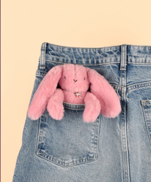 LAPIN FLEURETTE - Porte clés - Rose DC4295