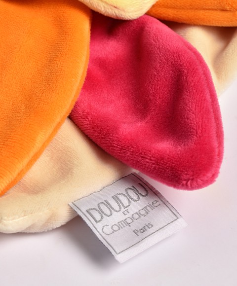 Doudou Fleur Collector Jaune/Orange- 25 cm - Réédition limitée et numérotée