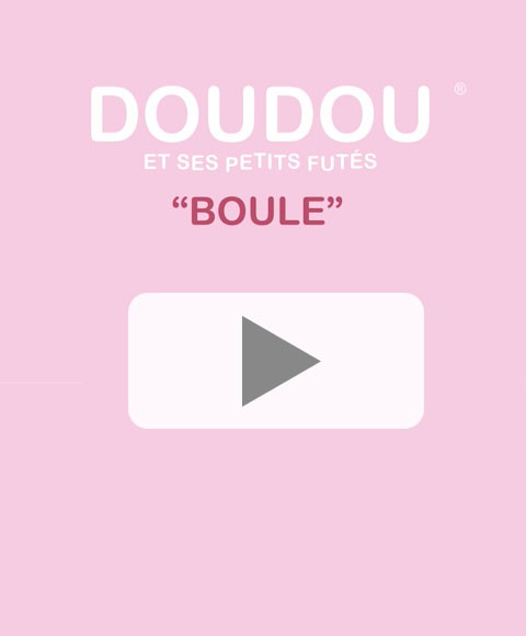 Doudou et compagnie - DOUDOU BOULE - Souris - taille 25 cm