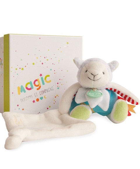 Peluche luminescente mouton avec Doudou - 20 cm