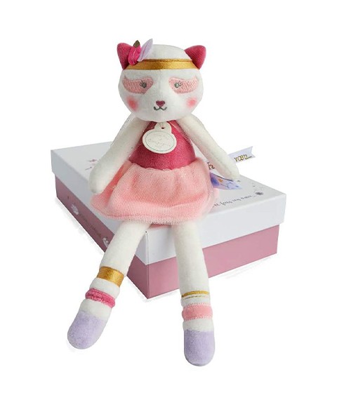 DC3396-Peluche chat indien rose "Fais un voeu"