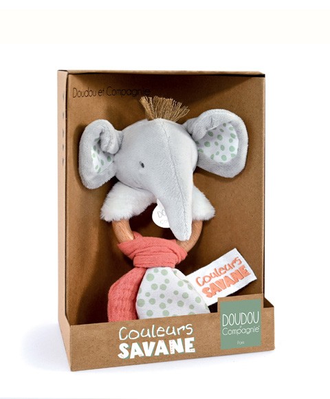 Boîte à musique Elephant et Lion : Moulin Roty - Cadeau Naissance - bebe -cadeau.ch