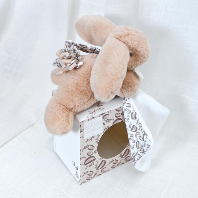 Lapin DOUDOU® - Peluche Lapin beige - Avec Boite