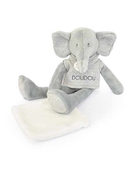 Doudou Elephant gris avec mouchoir - Sweety - 25 cm - DC4188.jpg
