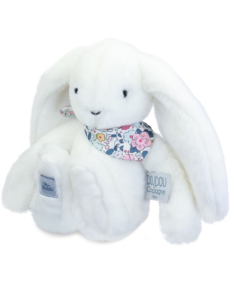 Peluche lapin blanc 25 cm - Lapin Fleurette- DC4296-8.jpg